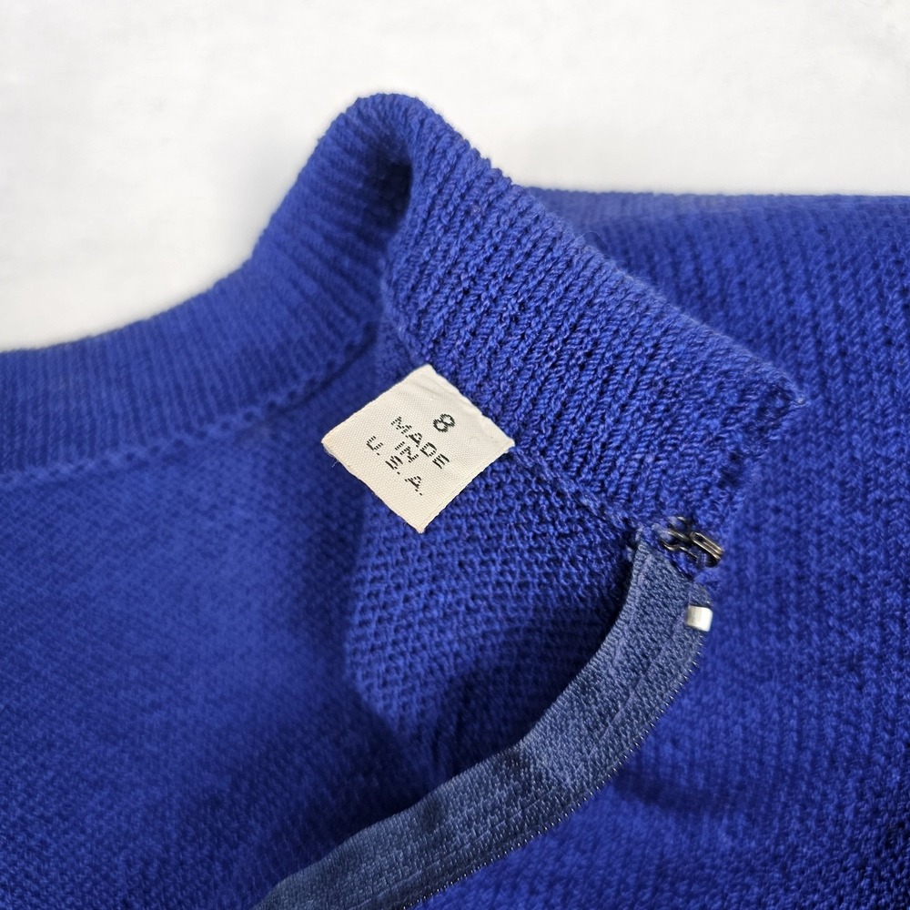 St. John Evening Sheath Dress Womens 8 Knit Mock Neck Sequin Long Sleeve USA - Picture 13 of 16